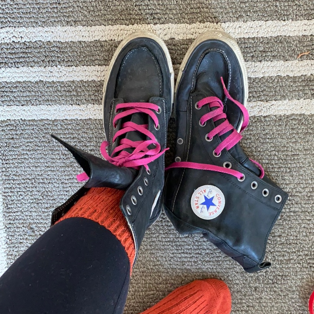 Converse leather shoes